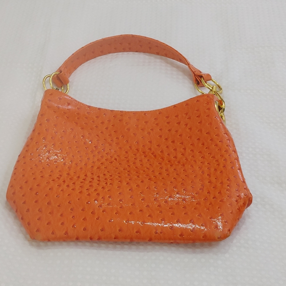 Braciano orange textured bag